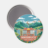 Innsbruck Österreich Magnet (Vorderseite/Rückseite)