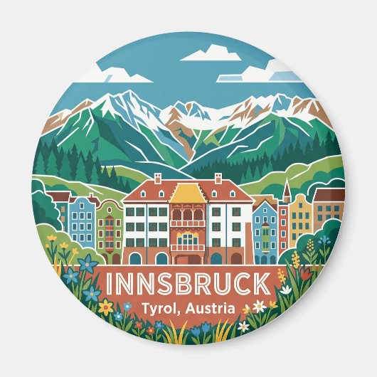 Innsbruck Österreich Magnet (Vorne)