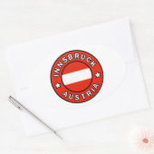 Innsbruck Österreich Ovaler Aufkleber (Umschlag)