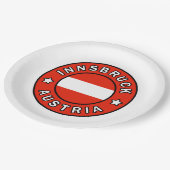 Innsbruck Österreich Pappteller (Schrägansicht)