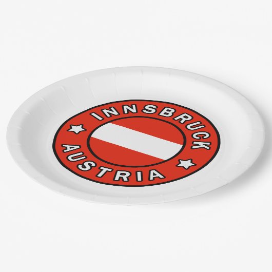 Innsbruck Österreich Pappteller (Schrägansicht)