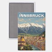 Innsbruck Österreich Reisen Magnet (Vorderseite/Rückseite)