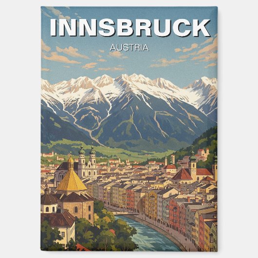 Innsbruck Österreich Reisen Magnet (Vorderseite)