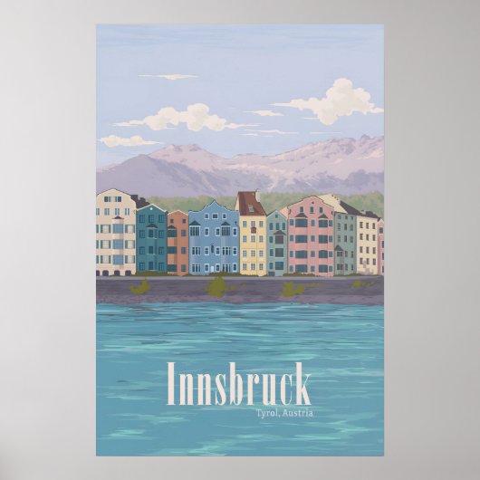 Innsbruck Österreich Reiseplakat Poster (Vorne)