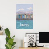 Innsbruck Österreich Reiseplakat Poster (Heimbüro)