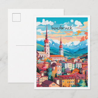 Innsbruck Österreich Vintage Reise Kunst Postkarte