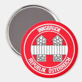 Innsbruck RundEmblem Magnet (Vorderseite/Rückseite)