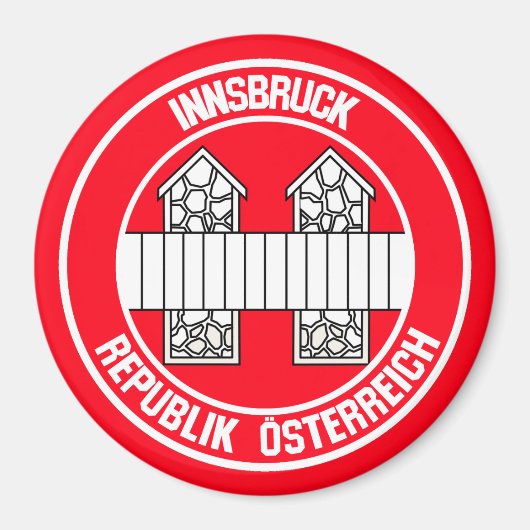 Innsbruck RundEmblem Magnet (Vorne)