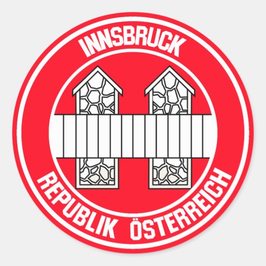 Innsbruck RundEmblem Runder Aufkleber (Vorderseite)