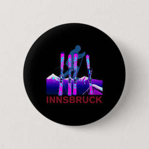 Innsbruck Skifahren und Snowboarden Retro 90er Inn Button