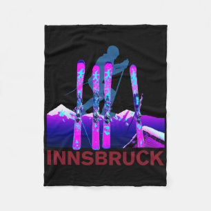 Innsbruck Skifahren und Snowboarden Retro 90er Inn Fleecedecke