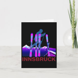 Innsbruck Skifahren und Snowboarden Retro 90er Inn Karte