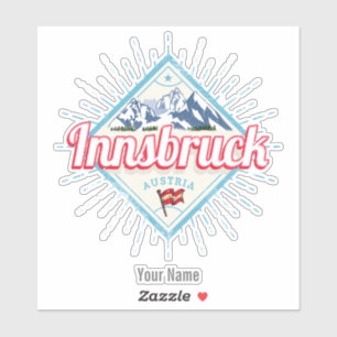 Innsbruck Tirol Österreich Retro Alpen Vintag Aufkleber