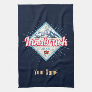 Innsbruck Tirol Österreich Retro Alpen Vintage Geschirrtuch