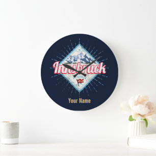 Innsbruck Tirol Österreich Retro Alpen Vintage Große Wanduhr