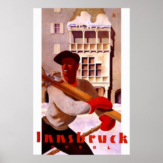 "Innsbruck" Vintage Travel Poster (Vorne)