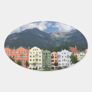 Innsbrucker Österreichs Stadt in Tirol Ovaler Aufkleber