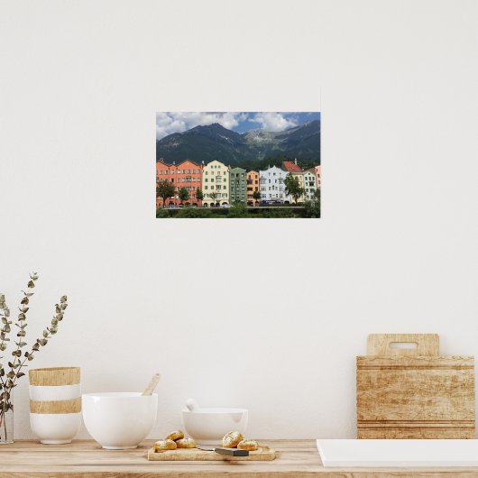 Innsbrucker Österreichs Stadt in Tirol Poster (Küche)