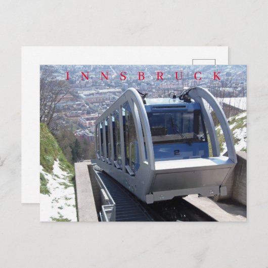 Innsbrucker Standseilbahn-Aussicht Postkarte (Vorne/Hinten)