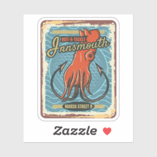 Innsmouth Bait und Tackle Fischen Lovecraft Aufkleber