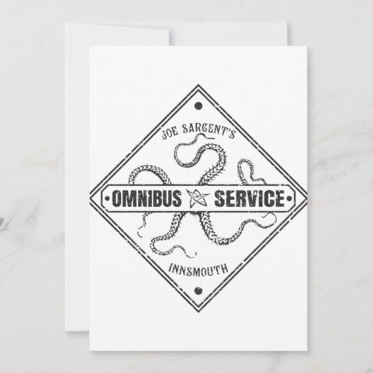 Innsmouth Bus Service Joe Sargent Einladung (Vorderseite)