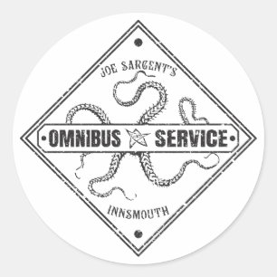 Innsmouth Bus Service Joe Sargent Runder Aufkleber