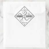 Innsmouth Bus Service Joe Sargent Runder Aufkleber (Tasche)