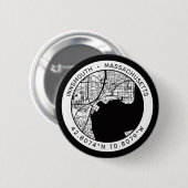 Innsmouth City Map Lovecraft Button (Vorne & Hinten)