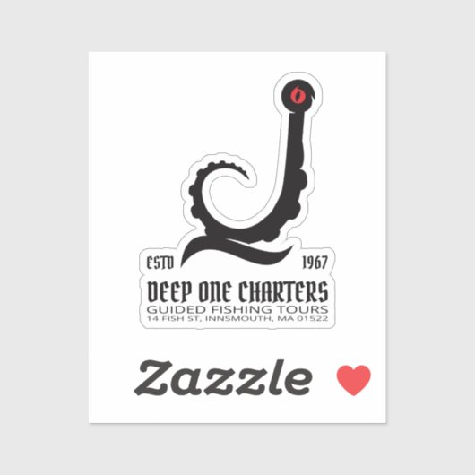 Innsmouth Fischen Tours Cthulhu Lovecraft Aufkleber (Blatt)