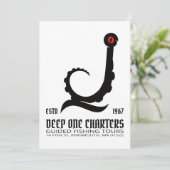 Innsmouth Fischen Tours Cthulhu Lovecraft Einladung (Stehend Vorderseite)