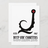 Innsmouth Fischen Tours Cthulhu Lovecraft Einladung (Vorne/Hinten)