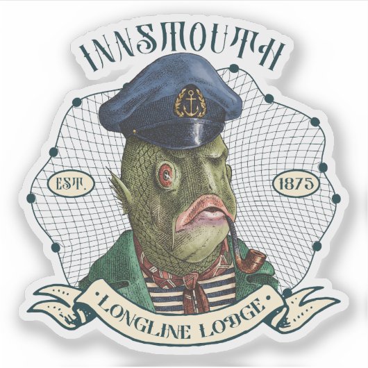 Innsmouth Longline Lodge — Der Captain Aufkleber (Vorderseite)