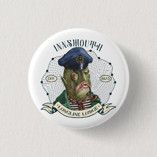 Innsmouth Longline Lodge — Der Captain Button (Vorderseite)