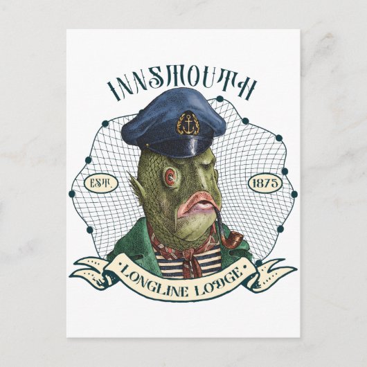 Innsmouth Longline Lodge — Der Captain Feiertagspostkarte (Vorderseite)