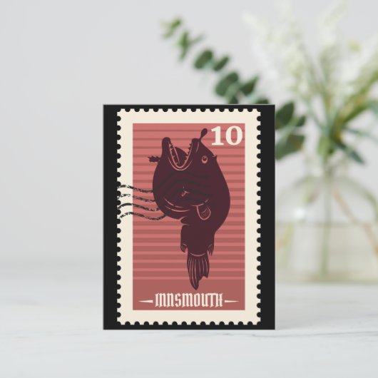Innsmouth Post Briefmarke Postkarte (Stehend Vorderseite)