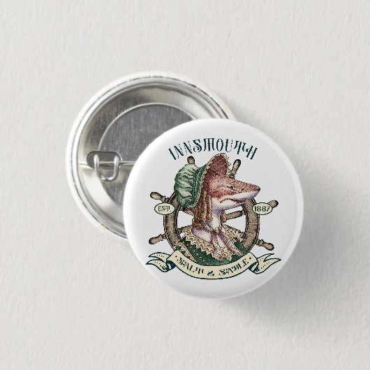 Innsmouth Salt & Sable - Shark Lady Button (Vorne & Hinten)