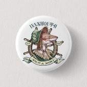 Innsmouth Salt & Sable - Shark Lady Button (Vorderseite)