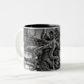 Innsmouth tief eins, das zu R'lyeh zurückgeht Zweifarbige Tasse (Vorderseite Links)