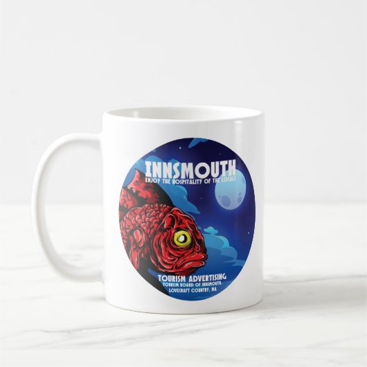 Innsmouth Vintage Travel Poster Lovecraft Kaffeetasse (Links)