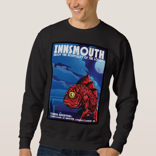 Innsmouth Vintage Travel Poster Lovecraft Sweatshirt (Vorderseite)