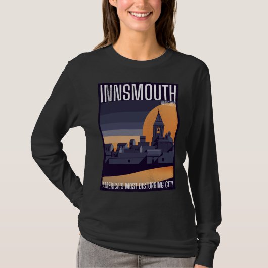 Innsmouth Vintage Travel Poster Lovecraft T-Shirt (Vorderseite)