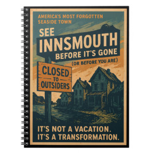 Innsmouth vor der Fahrt - eine Stadt am Meer Notizblock