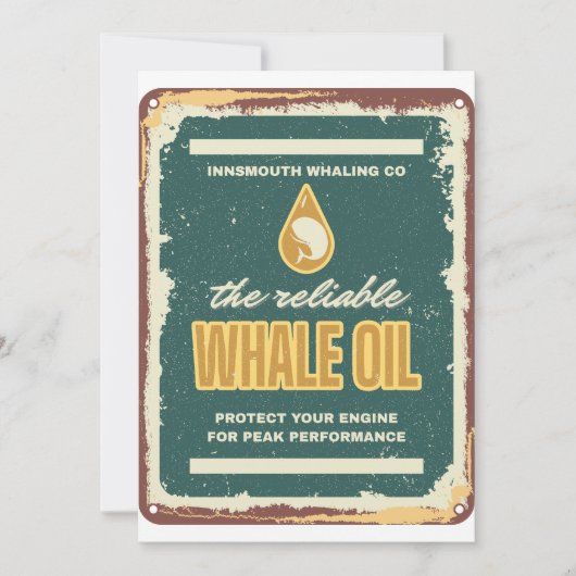 Innsmouth Whale Oil Lovecraft Einladung (Vorderseite)