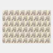 Inpakpapier met Witte Unicorn Sparkle Geschenkpapier Set (Vorderseite)