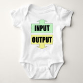 Input_Output_Green_Yellow Baby Strampler (Vorderseite)