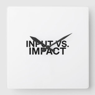 Input vs. Impact Minimalistische Wanduhr