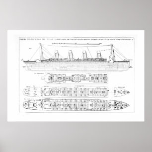 Inquiry into the Loss of the Titanic: Cross sectio Poster