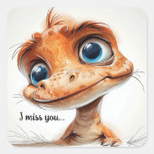 Inquisitive Augen Quadratischer Aufkleber (Vorderseite)