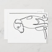 Inquisitive Dog Postkarte (Vorne/Hinten)