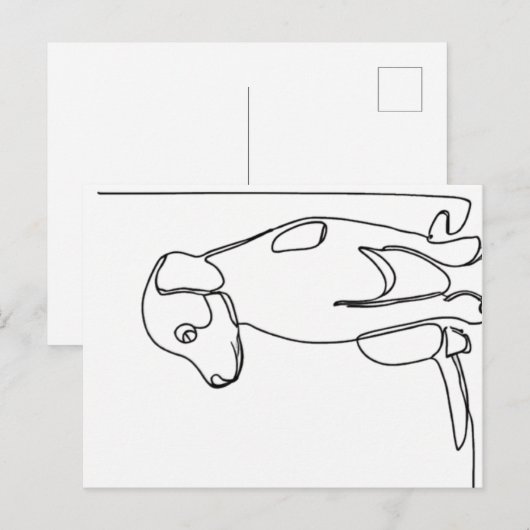 Inquisitive Dog Postkarte (Vorne/Hinten)